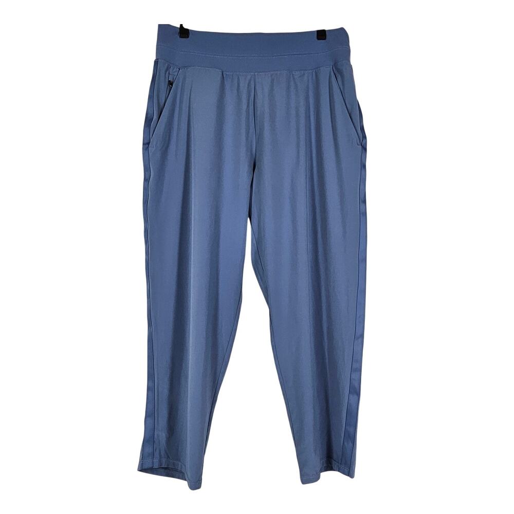 ATHLETA NOLITA SLIM TAPERED STRETCH CROP OUTDOOR PANTS – CITY BLUE – SIZE 14
